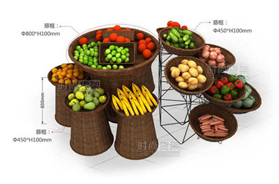 超市貨架_果蔬堆頭架